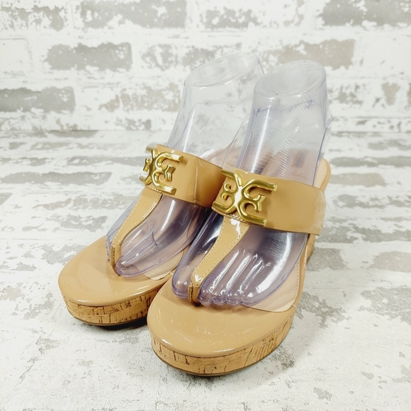 NEW Sam Edelman Women's Yardlie Emblem Platform Wedge Summer Thong Sandals K161 - Picture 2 of 12